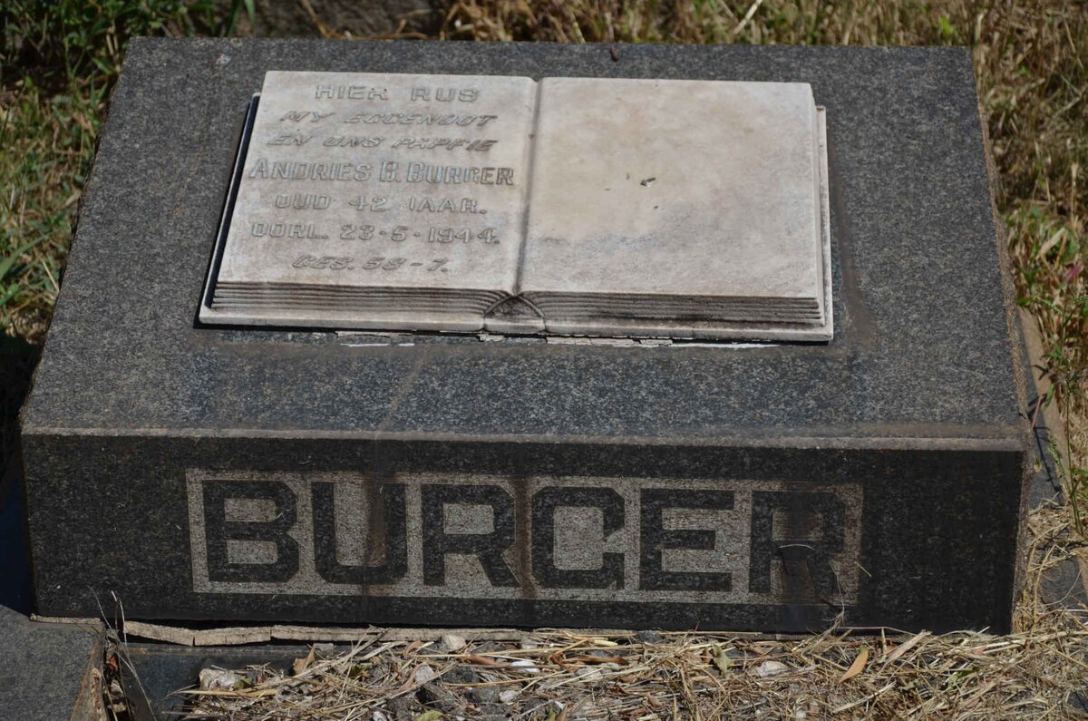 BURGER Andries B. -1944