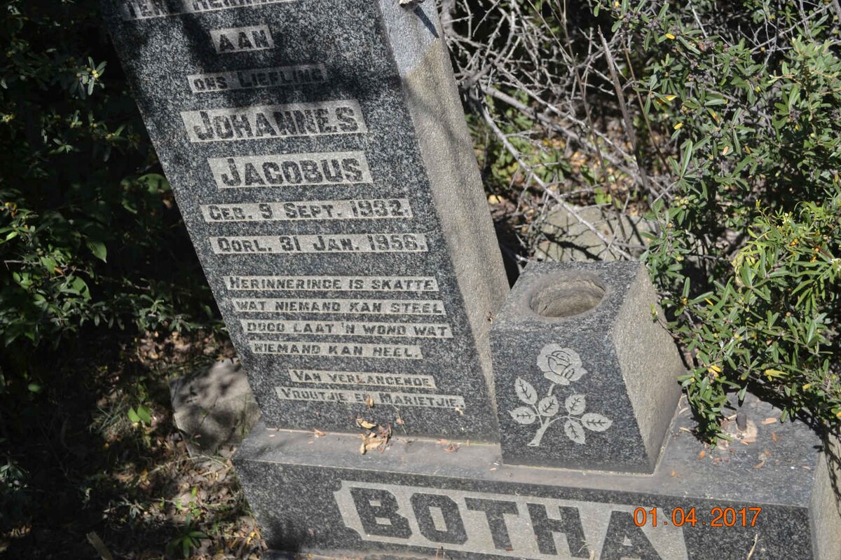 BOTHA Johannes Jacobus 1932-1956