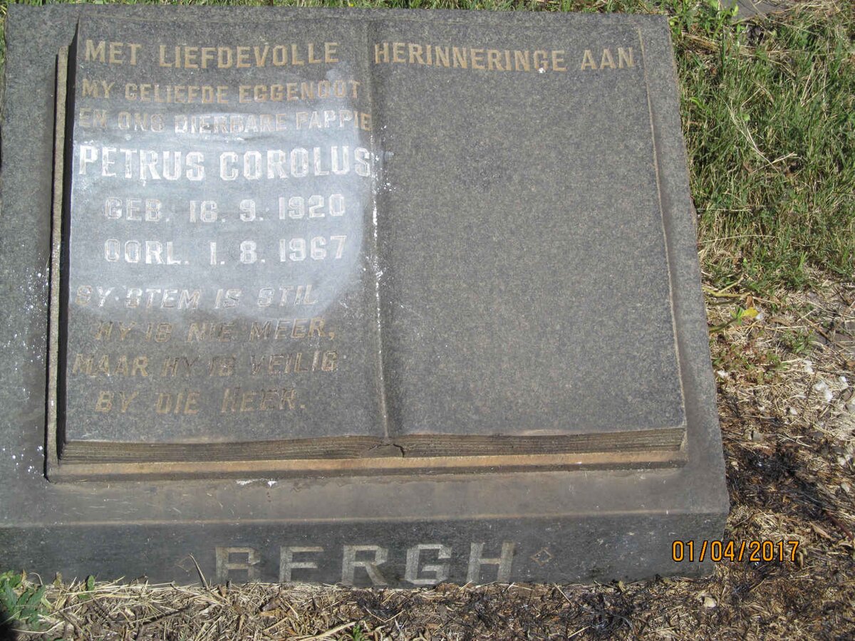 BERGH Petrus Corolus 1920-1967