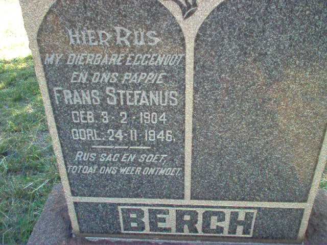 BERGH Frans Stefanus 1904-1946
