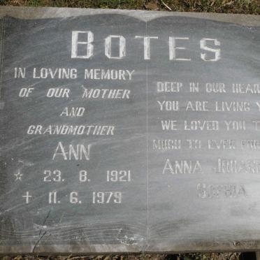 BOTES Anna Johanna Sophia 1921-1979