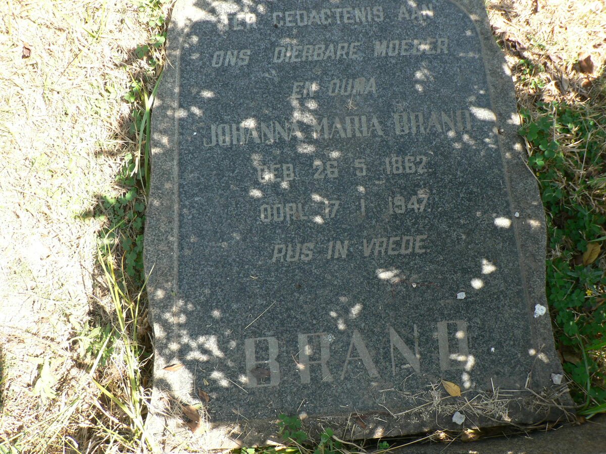 BRAND Johanna Maria 1862-1947