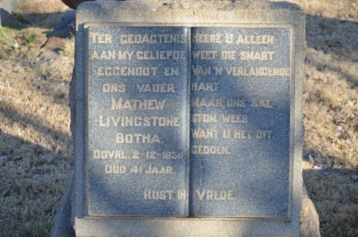 BOTHA Mathew Livingstone -1936