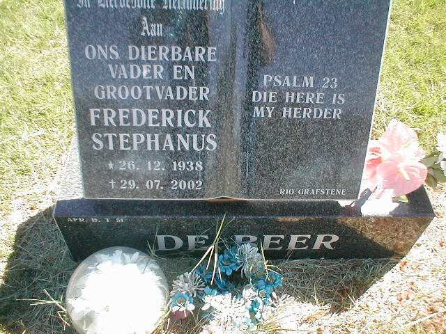 BEER Frederick Stephanus, de 1938-2002