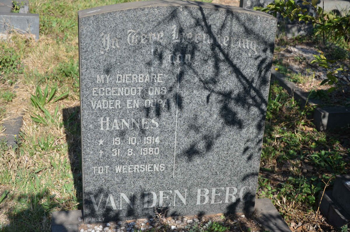 BERG Hannes, van den 1914-1980