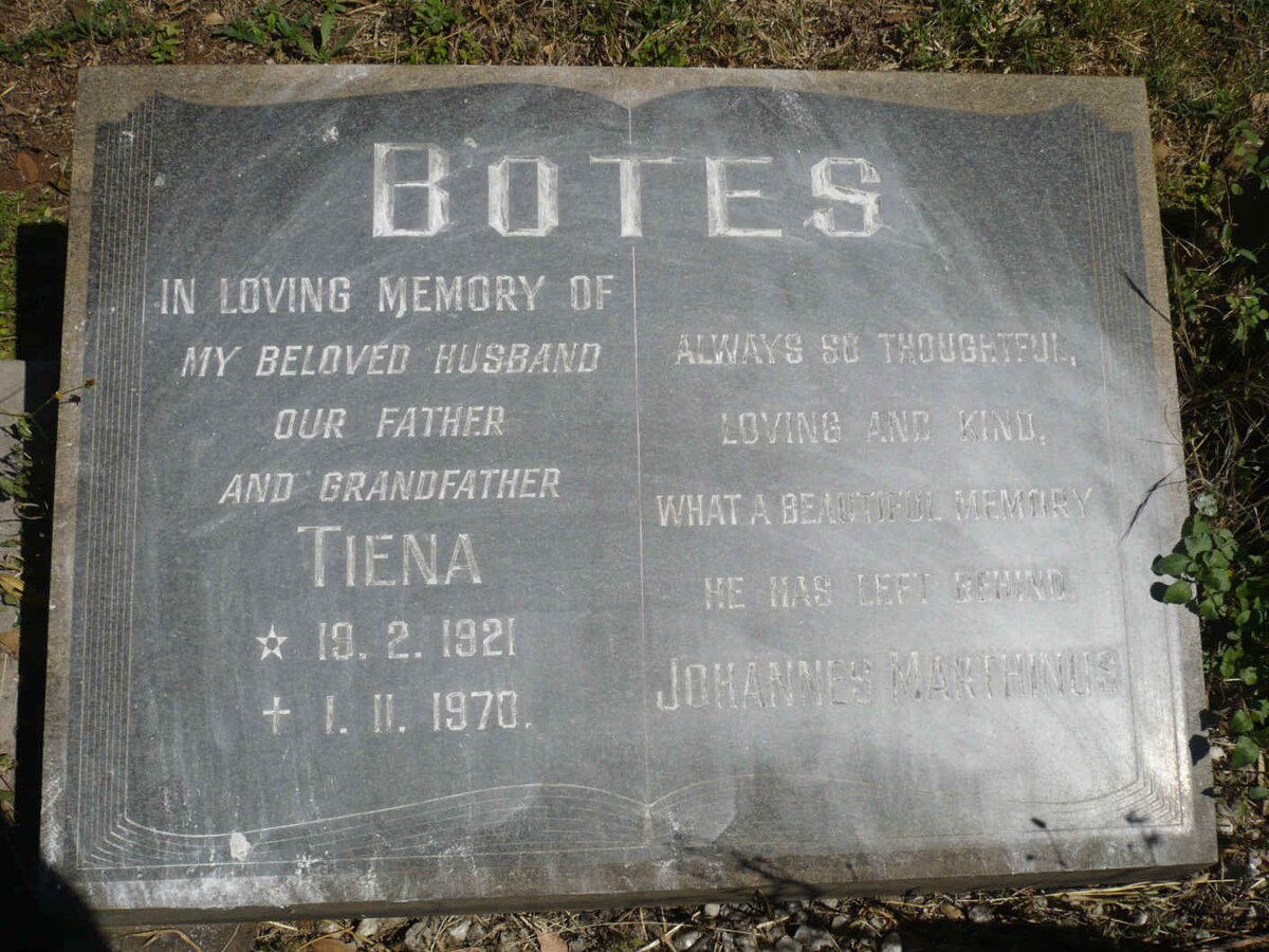 BOTES Johannes Marthinus 1921-1970
