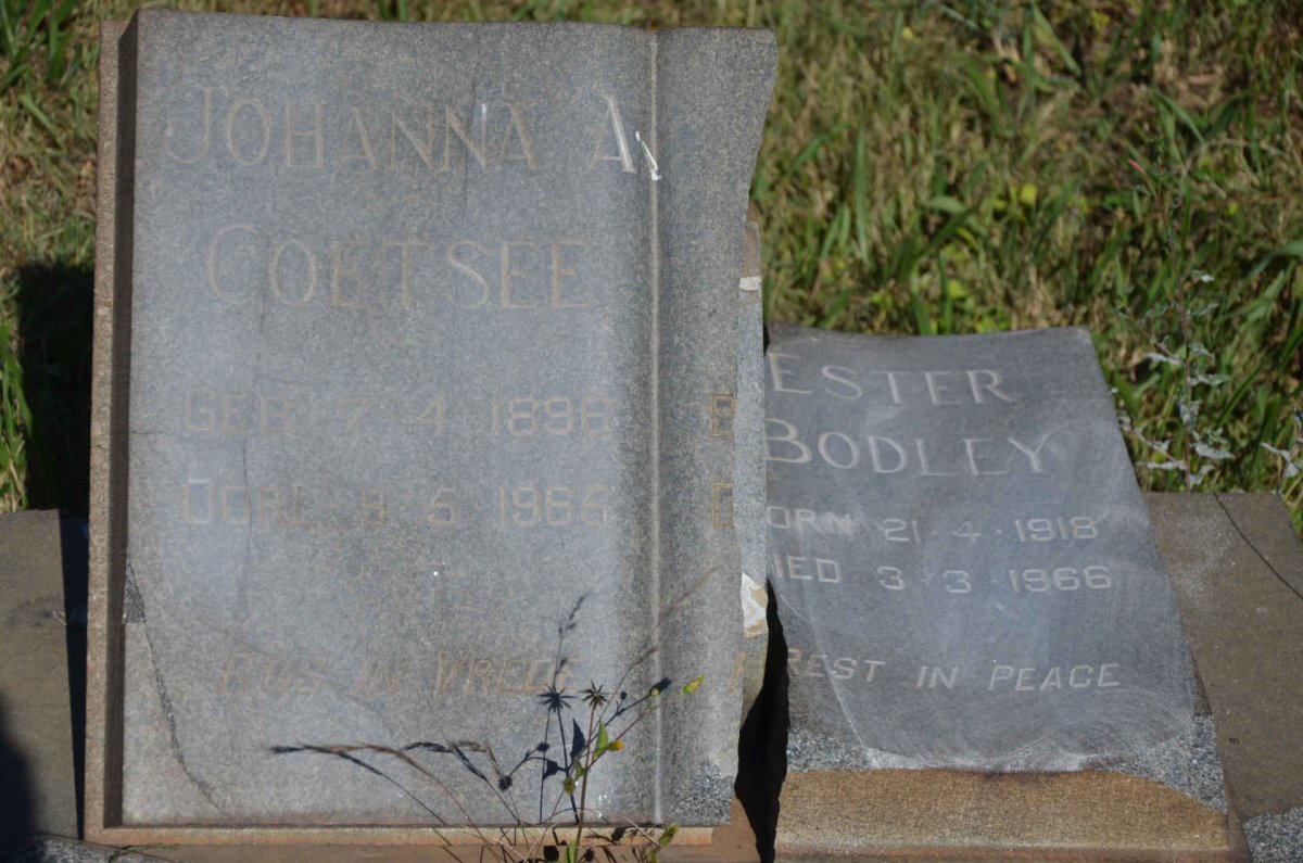COETSEE Johanna A. 1896-1965 :: BODLEY Ester 1918-1966