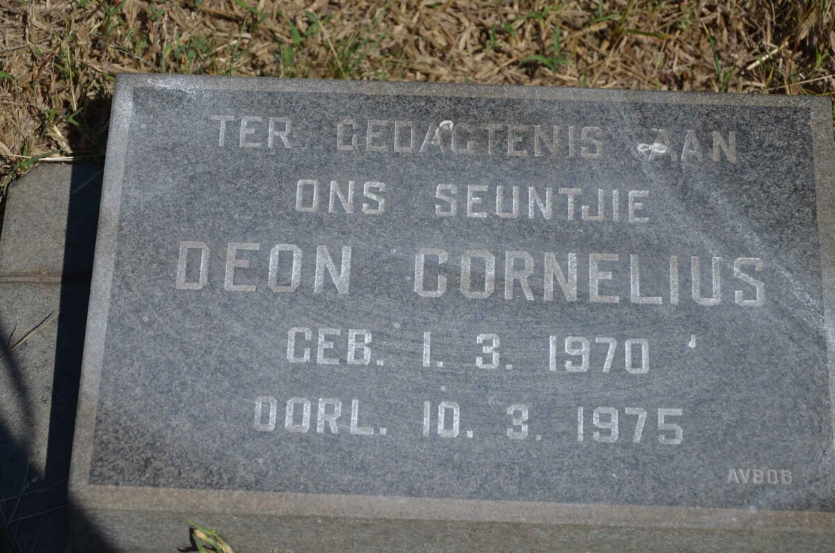 CORNELIUS Deon 1970-1975