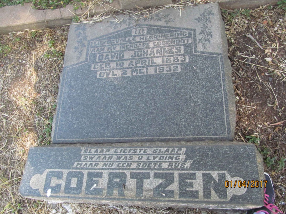 COERTZEN David Johannes 1883-1932