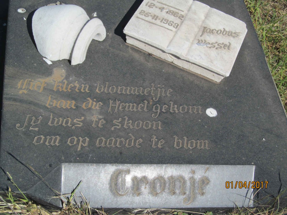 CRONJE Jacobus Wessel 1962-1963