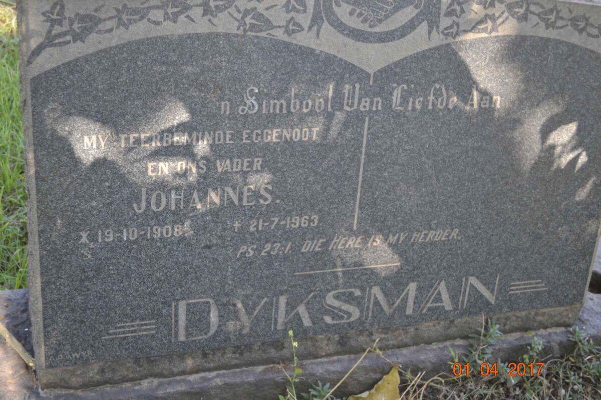 DYKSMAN Johannes 1908-1963