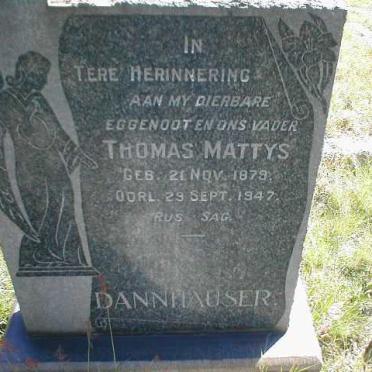 DANNHAUSER Thomas Matthys 1879-1947