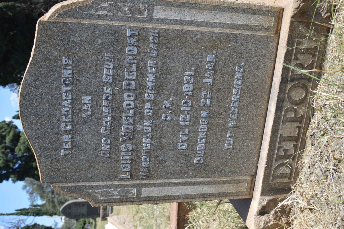 DELPORT Louis Vosloo -1931