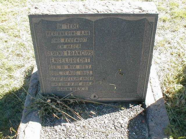 ENGELBRECHT Berend Francios 1867-1953