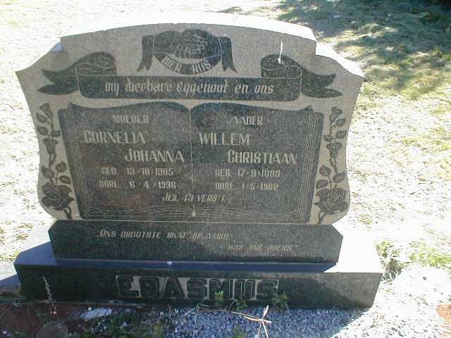 ERASMUS Willem Christiaan 1893-1962 &amp; Cornelia Johanna 1905-1996