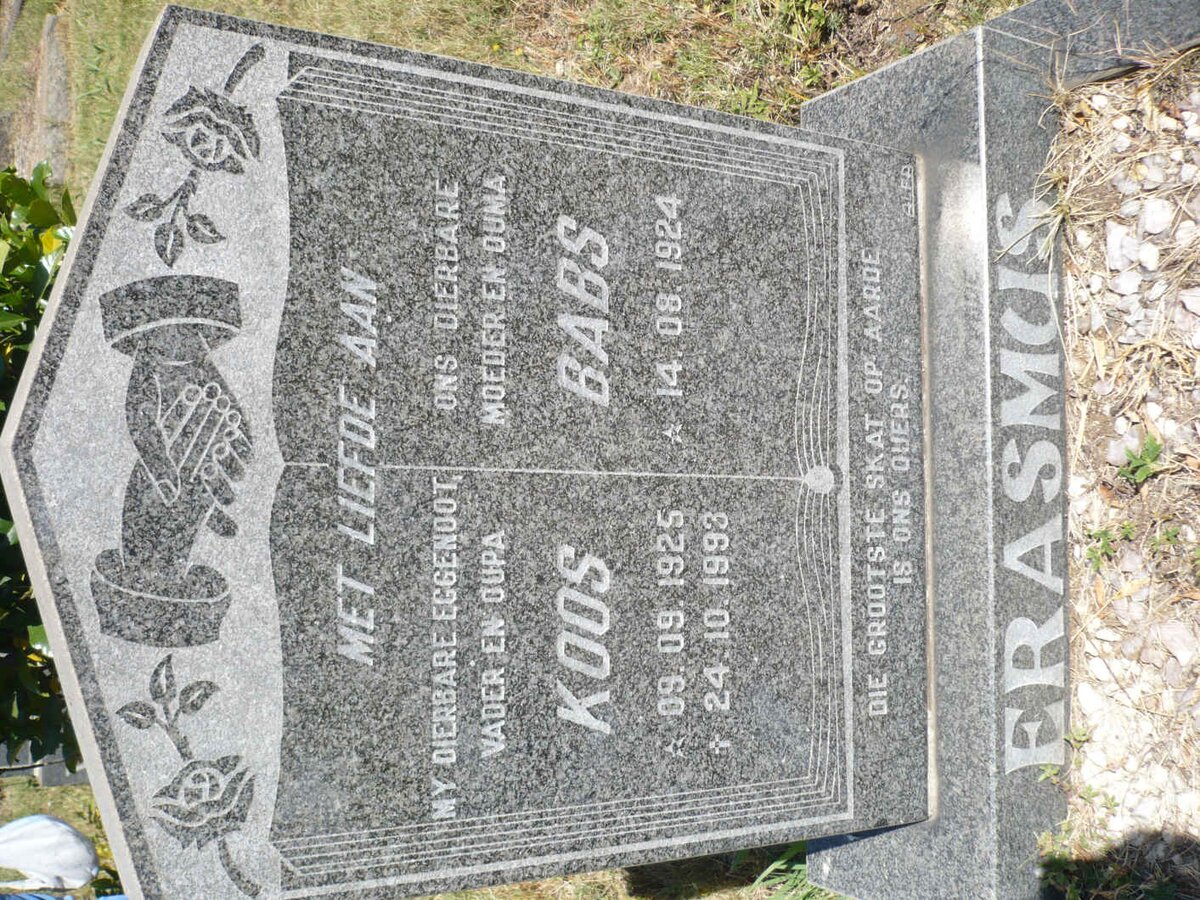 ERASMUS Koos 1925-1993 &amp; Babs 1924-