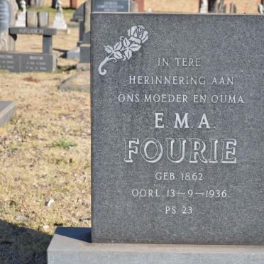 FOURIE E.M.A. 1862-1936
