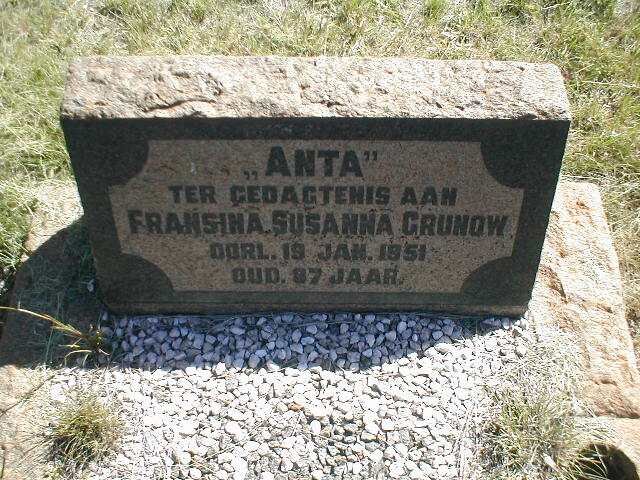 GRUNOW Fransina Susanna -1951