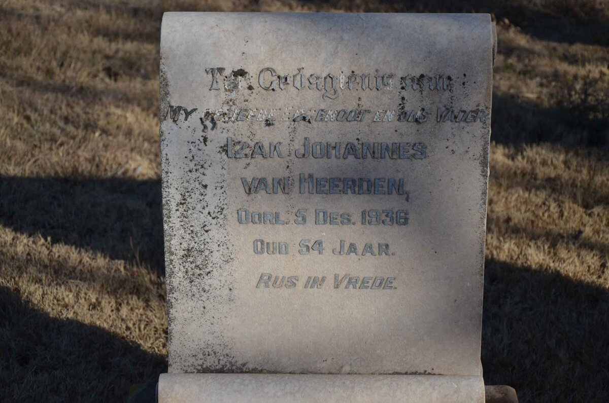 HEERDEN Izak Johannes, van -1936