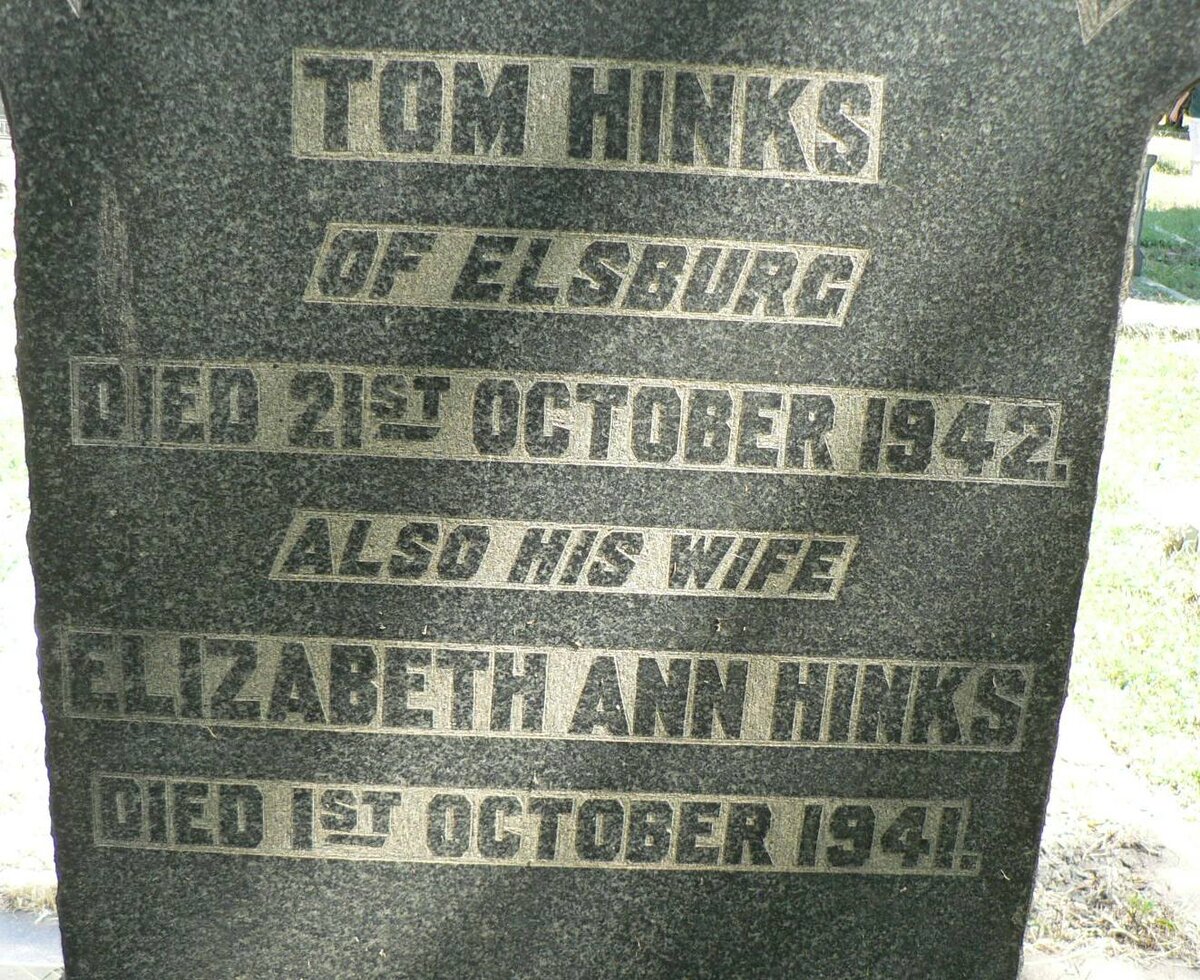 HINKS Tom -1942 &amp; Elizabeth Ann -1941