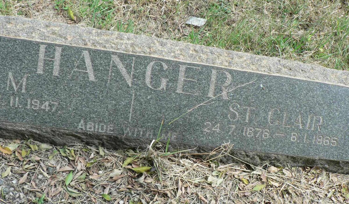 HANGER St. Clair 1876-1965 &amp; Anna M. 1870-1947