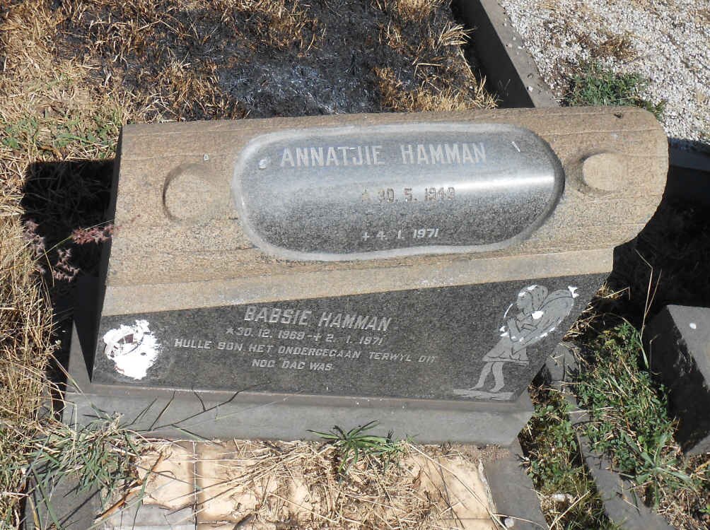 HAMMAN Annatjie 1949-1971 :: HAMMAN Babsie 1969-1971