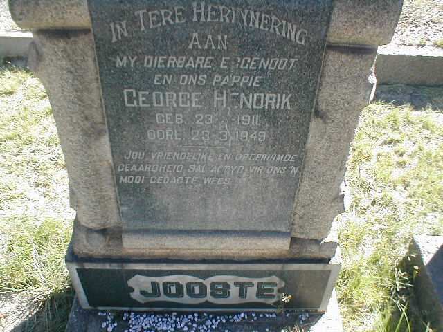 JOOSTE George Hendrik 1911-1949