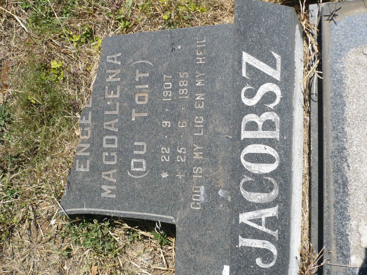 JACOBSZ Engela Magdalena nee DU TOIT 1907-1985