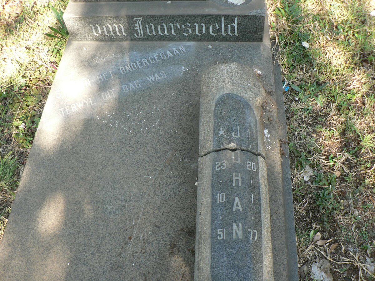 JAARSVELD Johan, van 1951-1977