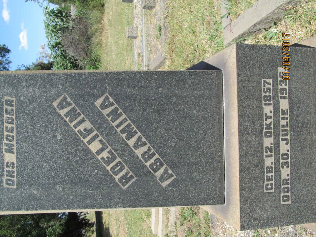 JORDAAN Roelifina Abramina 1857-1936