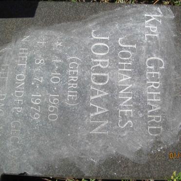 JORDAAN Gerhard Johannes 1960-1979