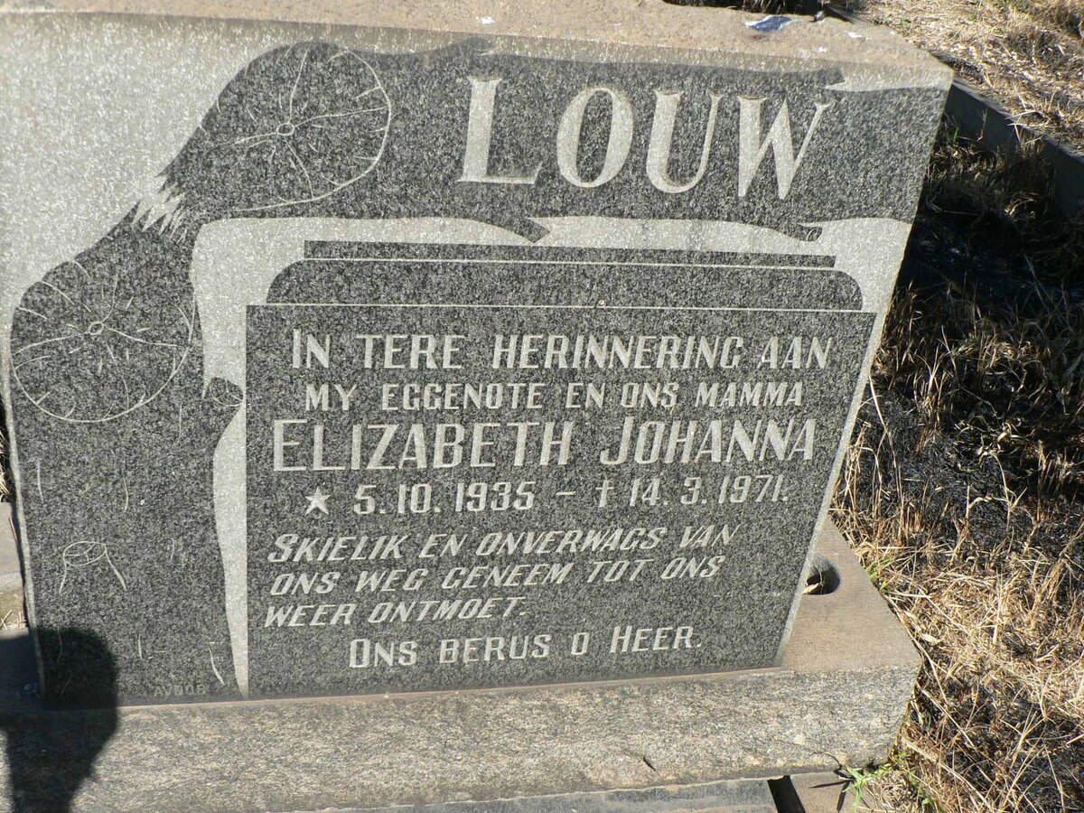 LOUW Elizabeth Johanna 1935-1971