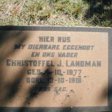 LANDMAN Christoffel J. 1877-1918