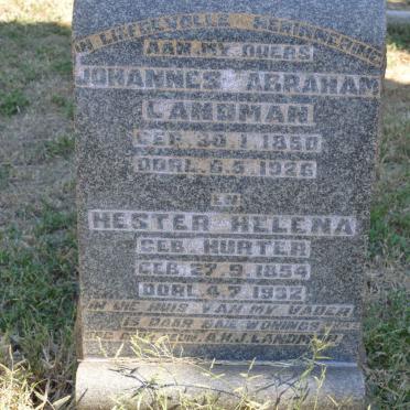 LANDMAN Johannes Abraham 1850-1926 &amp; Hester Helena HURTER 1854-1932