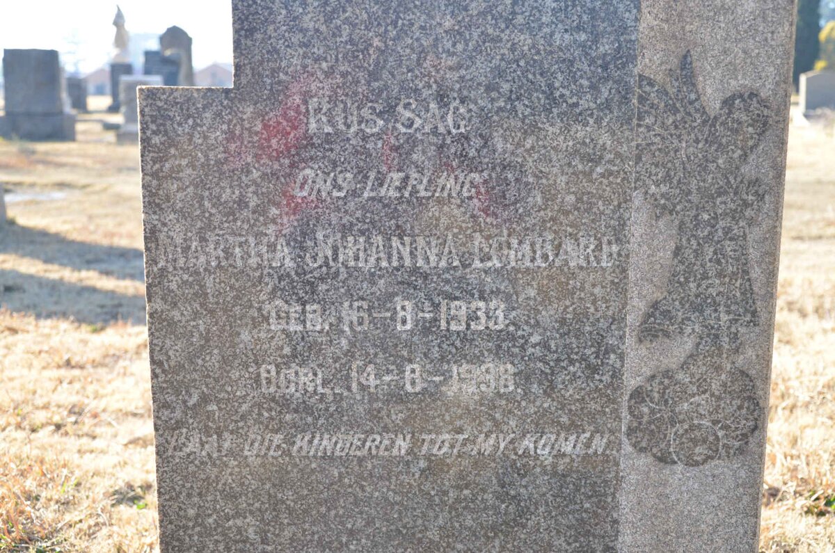LOMBARD Martha Johanna 1933-1938