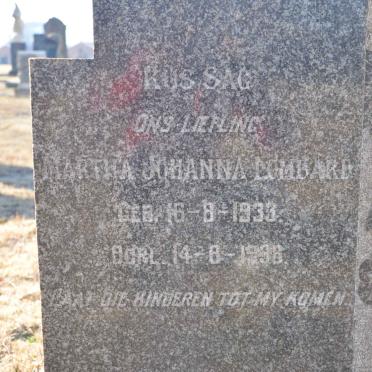 LOMBARD Martha Johanna 1933-1938