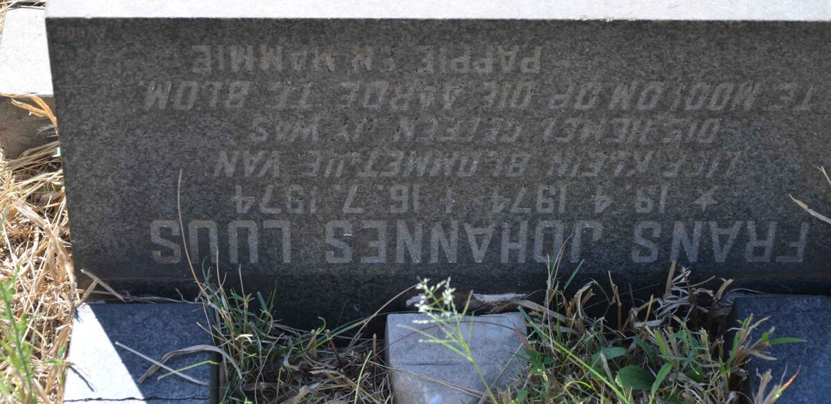 LUUS Frans Johannes 1974-1974