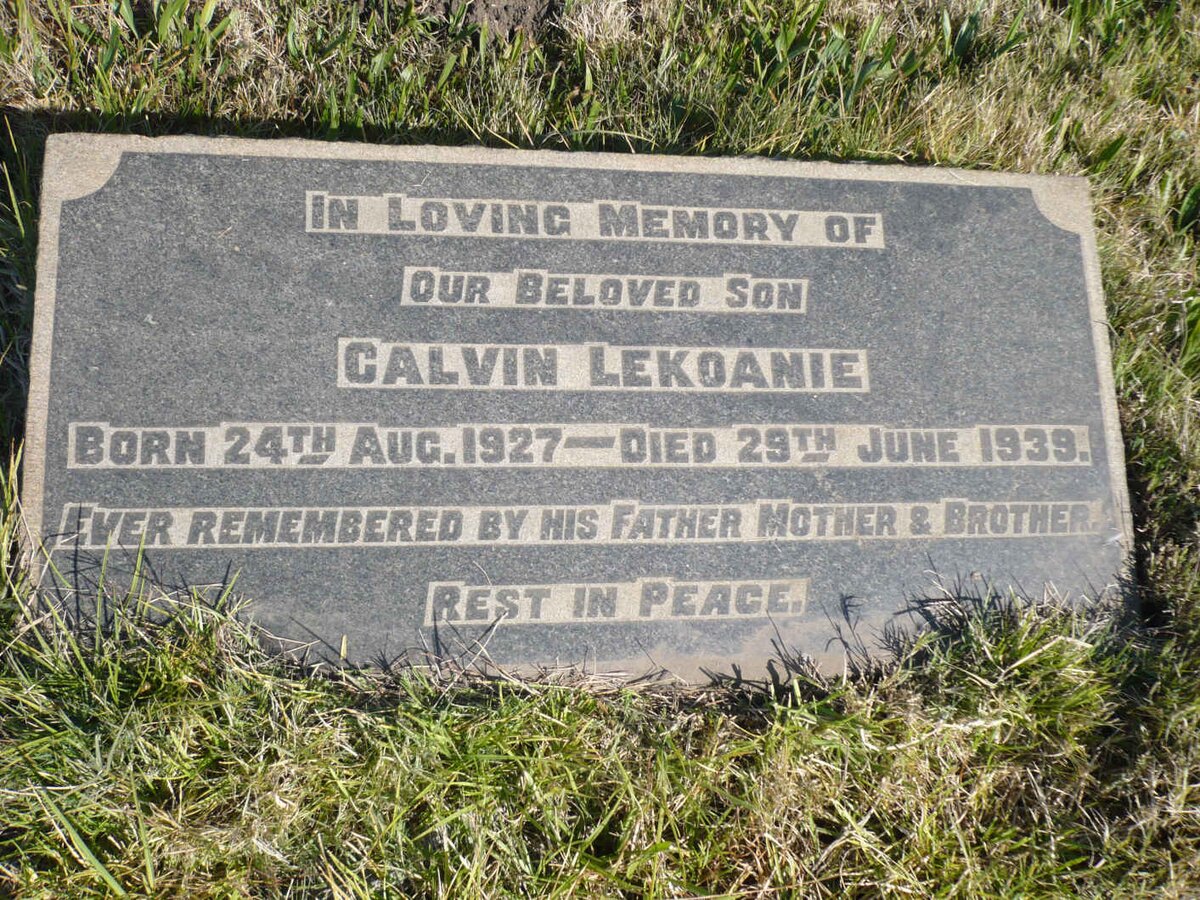 LEKOANIE Calvin 1927-1939