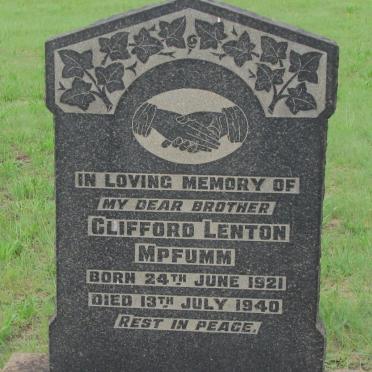 MPFUMM Clifford Lenton  1921-1940
