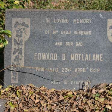 MOTLALANE Edward D. -1932