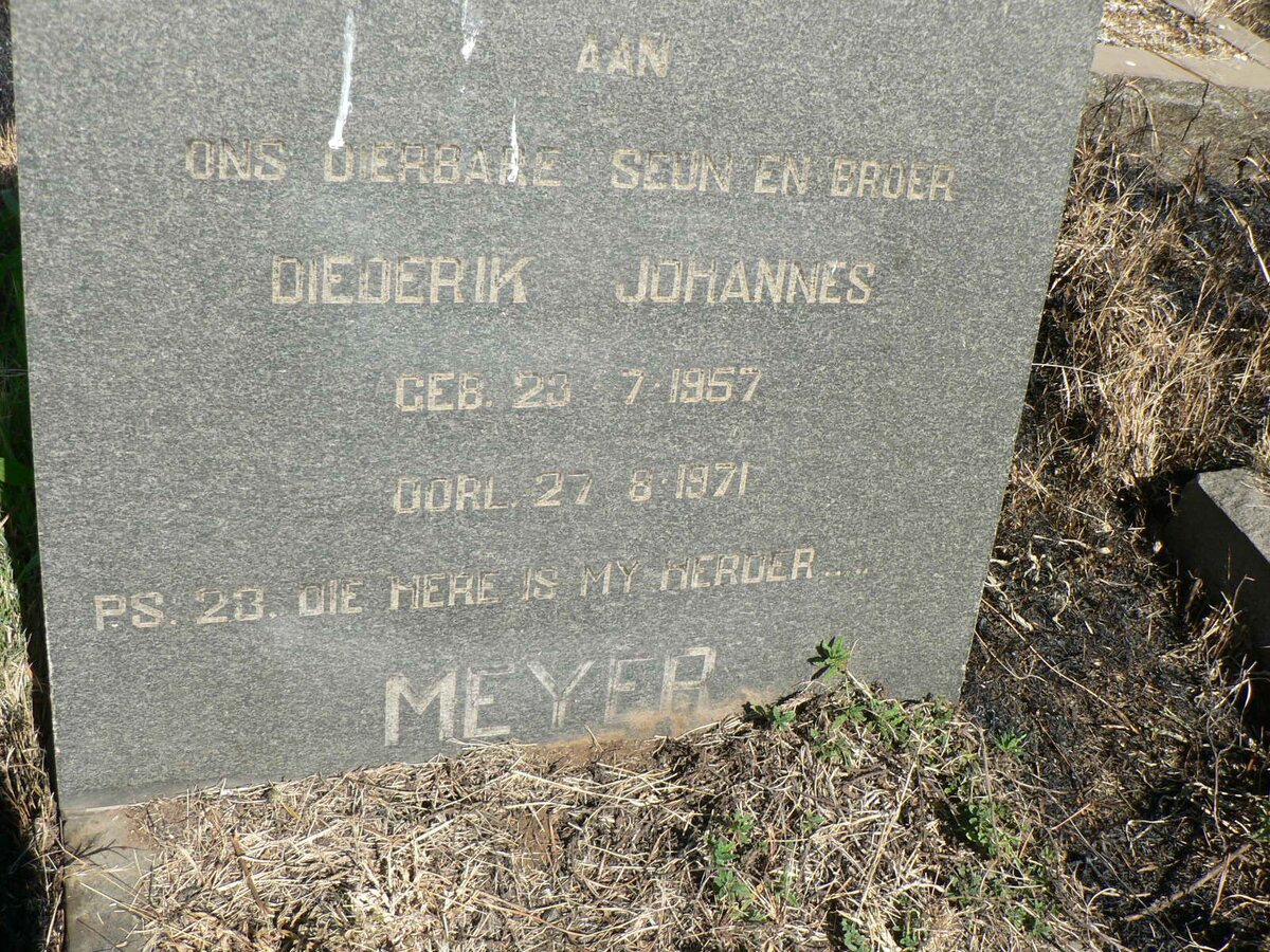 MEYER Diederik Johannes 1957-1971