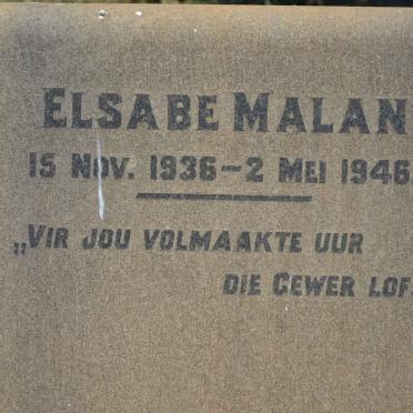 MALAN Elsabe 1936-1946