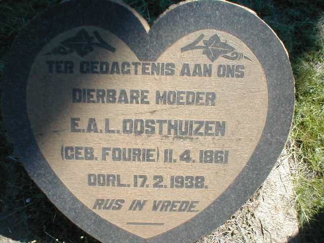 OOSTHUIZEN E.A.L. nee FOURIE 1861-1938