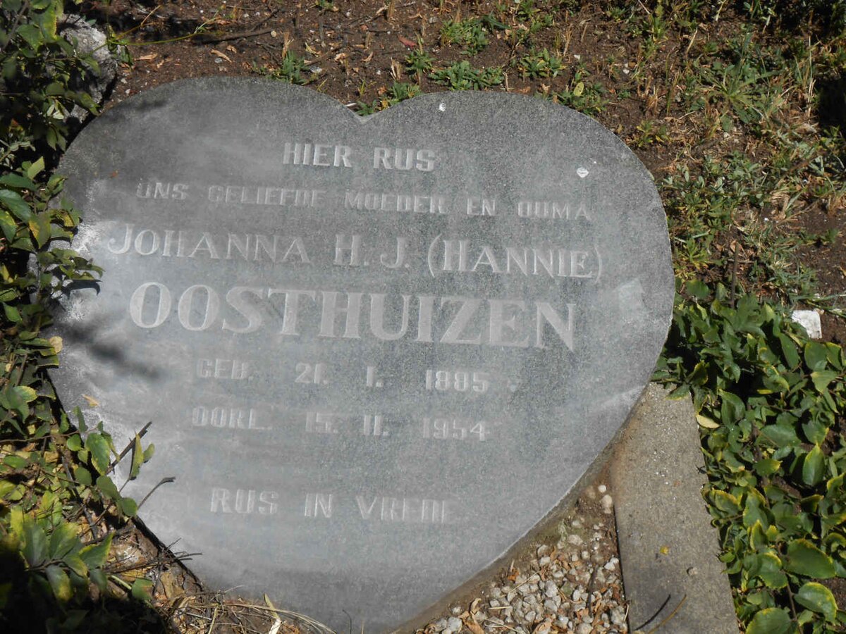 OOSTHUIZEN Johanna H.J. 1885-1954