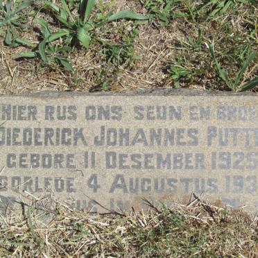 PUTTER Diederick Johannes 1925-193?