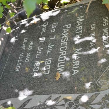 PANSEGROUW Martha Maria 1907-1984