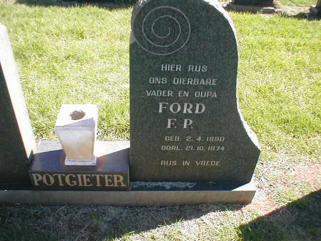 POTGIETER Ford F.P. 1890-1974