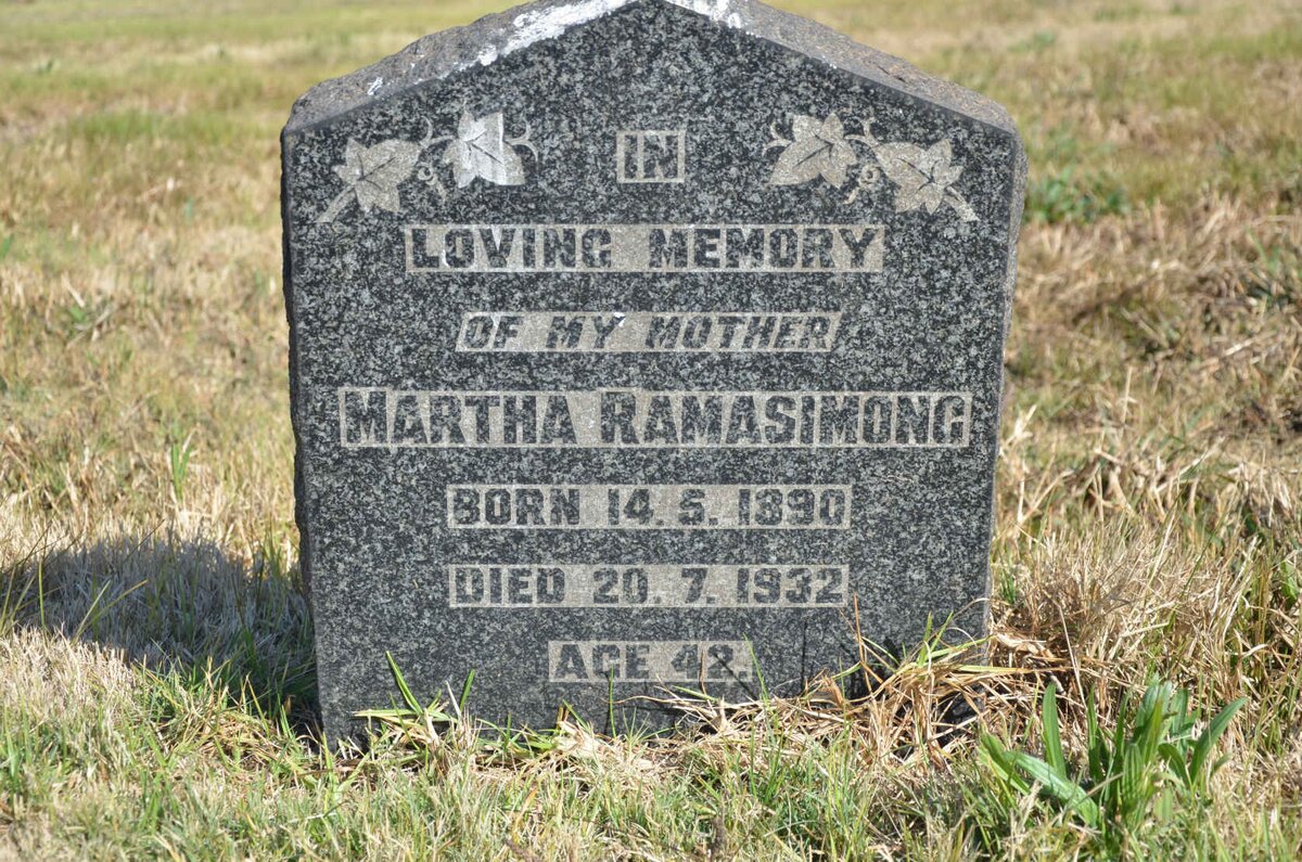 RAMASIMONG Martha 1890-1932