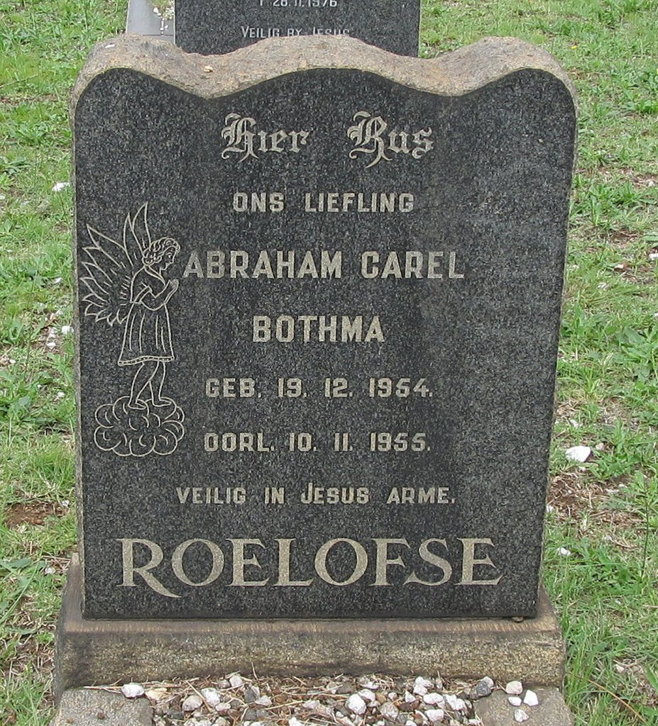 ROELOFSE Abraham Carel Bothma 1954-1955
