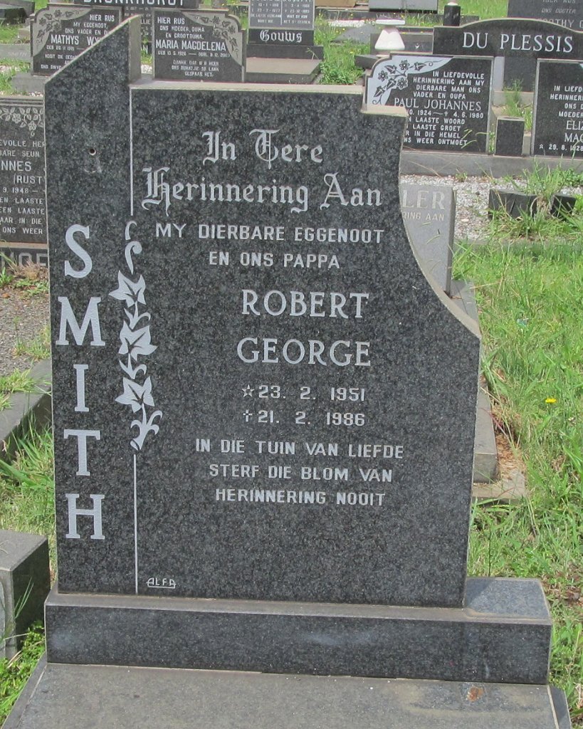 SMITH Robert George 1851-1986